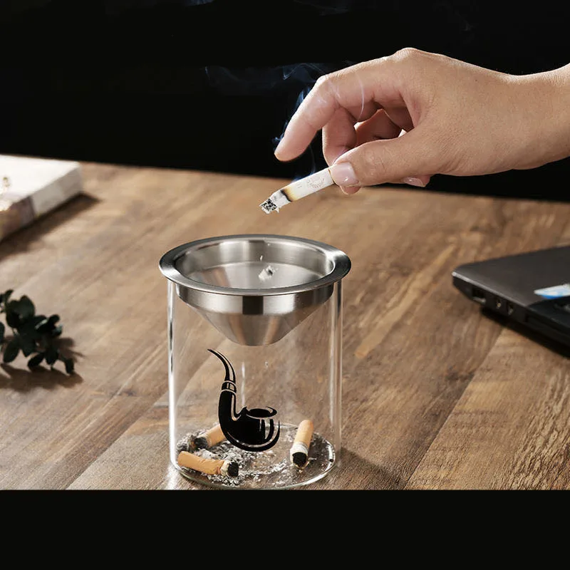Funnel Stainless Steel Glass Ashtray Mini Storage Pot Home Office Bar Hotel Car Ashtray, Picture
Funnel Stainless Steel Glass Ashtray Mini Storage Pot Home Office Bar Hotel Car Ashtray, Picture