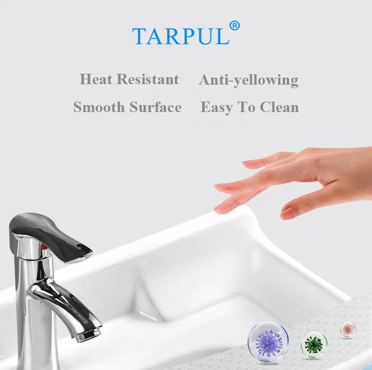 TARPUL Simplicity Style Modern Rectangle Counter Top Basin Ceramic Stone Bathroom Cabinet Sink for Home Business Hotels Hot Sale supplier