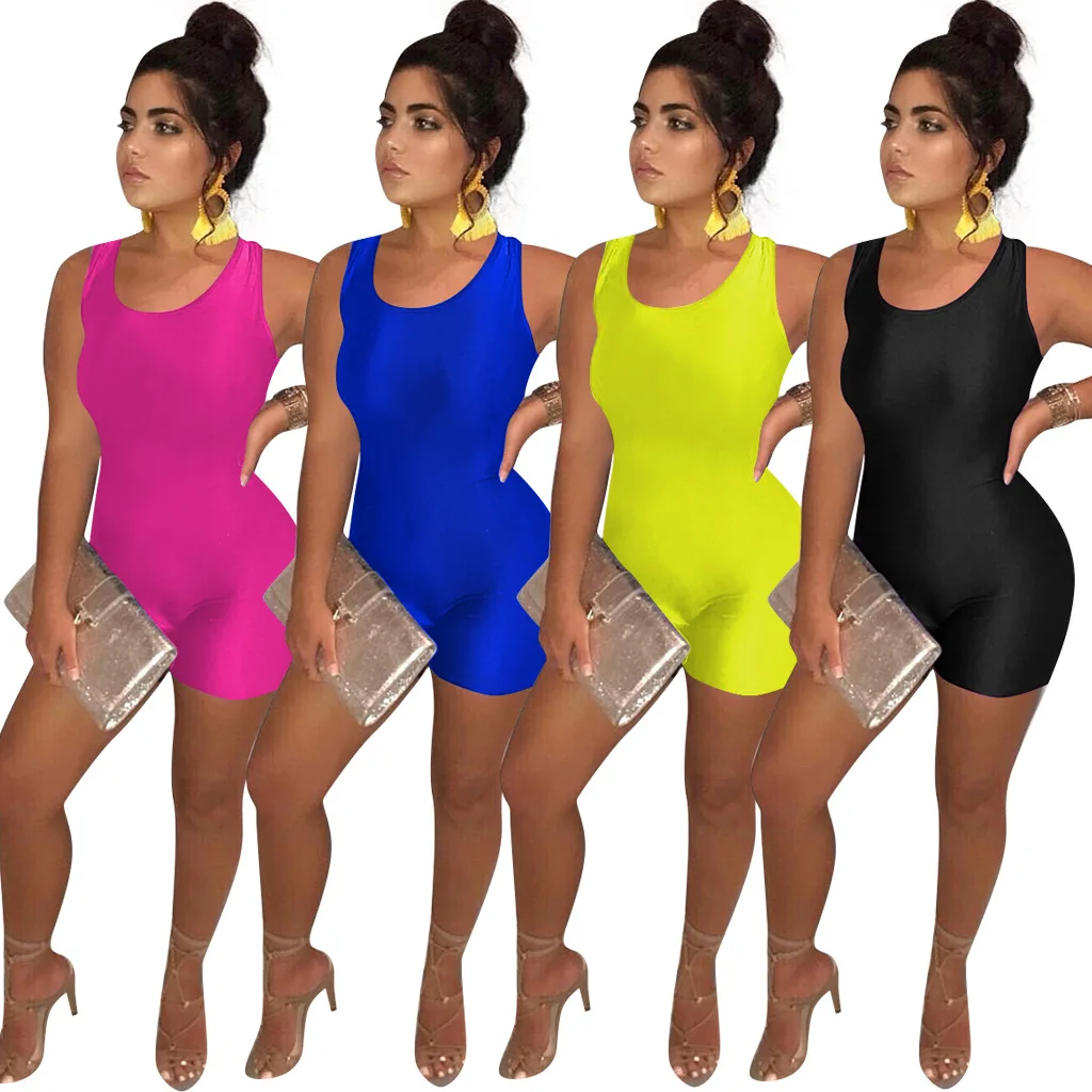 2020 Hot Sale Women Fashion Solid Sleeveless Jumpsuit Sexy Backless Plus Size Short Pants Bodysuit, As picture
2020 Hot Sale Women Fashion Solid Sleeveless Jumpsuit Sexy Backless Plus Size Short Pants Bodysuit, As picture