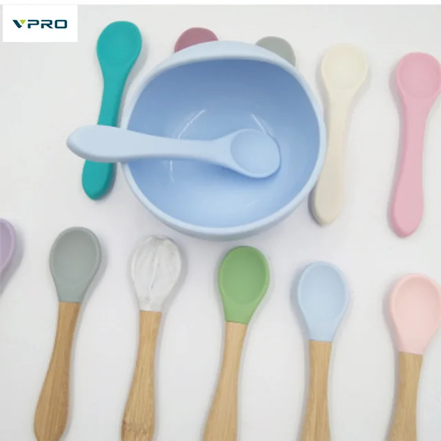 Wooden Handle Silicone Spoon Infant Feeding Accessories Spoon Silicone Tableware products Baby Soft Feeding Set Kid Dishes
Wooden Handle Silicone Spoon Infant Feeding Accessories Spoon Silicone Tableware products Baby Soft Feeding Set Kid Dishes