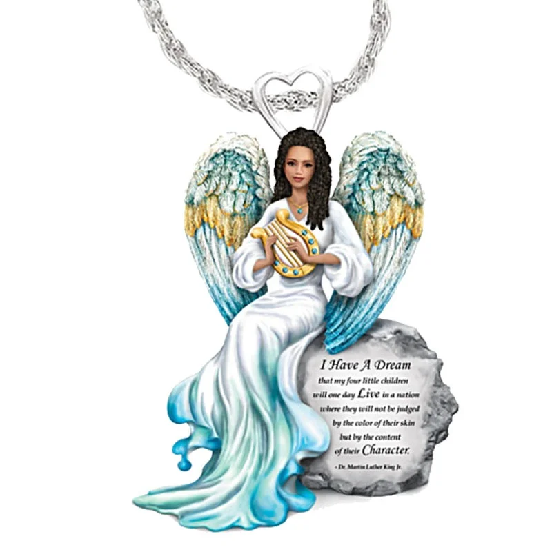 Lady Cartoon Necklace Granddaughter Necklace Angel Lady Pendant Necklace Children's Jewelry
Lady Cartoon Necklace Granddaughter Necklace Angel Lady Pendant Necklace Children's Jewelry