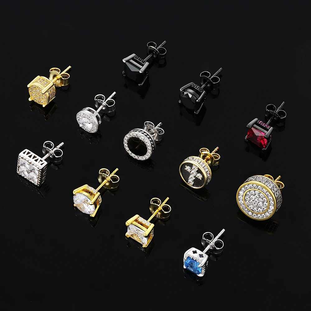 KRKC Wholesale Fashion Mens Hypoallergenic Cubic Zirconia S925 Sterling Silver Stud Earrings Iced Out CZ Bling Piercing Earrings, Silver,gold,. blue
KRKC Wholesale Fashion Mens Hypoallergenic Cubic Zirconia S925 Sterling Silver Stud Earrings Iced Out CZ Bling Piercing Earrings, Silver,gold,. blue
