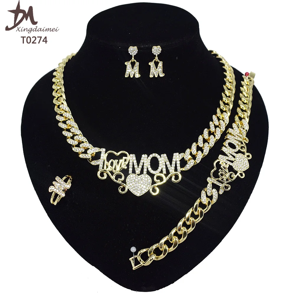 T0274 Mother's Day gift high quality 18K gold-plated I love you MOM jewelry set i love you mom
T0274 Mother's Day gift high quality 18K gold-plated I love you MOM jewelry set i love you mom