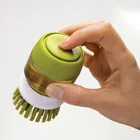 Creative dishwashing pot brush kitchen soap brush household press liquid soap cleaning brush