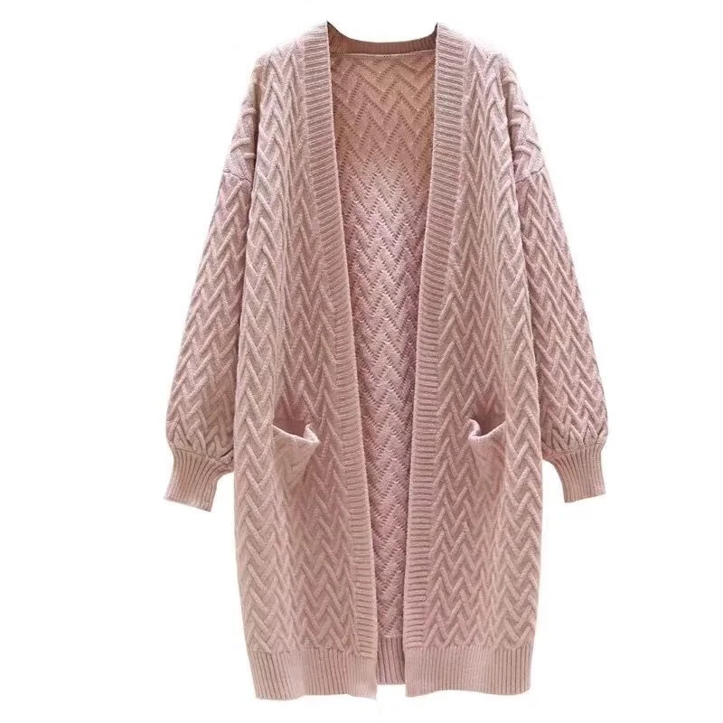 Autumn/winter hemp sweater loose knitted lantern sleeve mid-length thicken cardigans for women
Autumn/winter hemp sweater loose knitted lantern sleeve mid-length thicken cardigans for women
