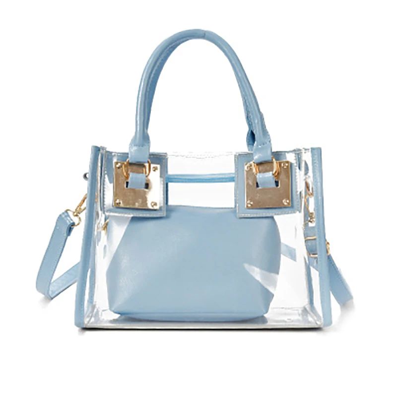 2021 2pcs MOQ Fashion Women Shoulder Bag Clear Jelly Clutch Purse Transparent Handbag, White/blue/black/pink/gold/silver
2021 2pcs MOQ Fashion Women Shoulder Bag Clear Jelly Clutch Purse Transparent Handbag, White/blue/black/pink/gold/silver