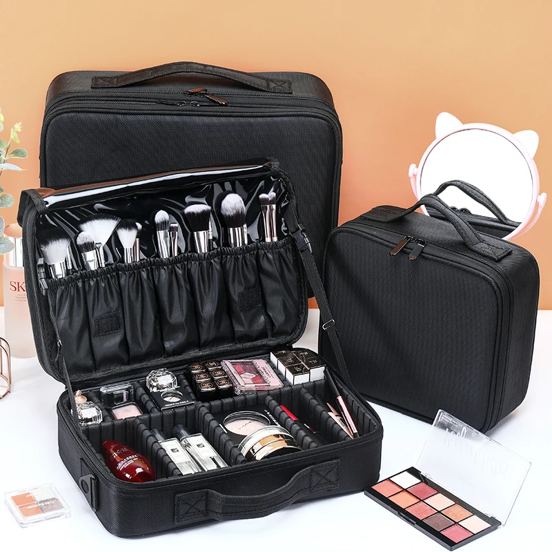 Portable Travel Cosmetic Organizer Make-Up Bag Private Label Custom Travel Train Make Up Case Cosmetic Makeup Bag, Black or customized
Portable Travel Cosmetic Organizer Make-Up Bag Private Label Custom Travel Train Make Up Case Cosmetic Makeup Bag, Black or customized