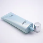 skin care soft PE plastic empty custom face wash tube packaging with shiny lid