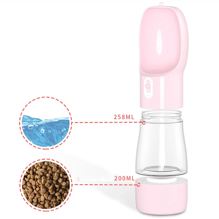 Plastic Portable Travel Outdoor 2 In 1 Pet Dog Cat Water 258Ml Food 200Ml Bottle With Food Container, As shown
Plastic Portable Travel Outdoor 2 In 1 Pet Dog Cat Water 258Ml Food 200Ml Bottle With Food Container, As shown
