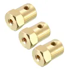 Coupling Gold Plating Hexagon Shaft for Robot Motor Wheel with Screw
