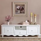 Modern minimalist white TV cabinet floor cabinet stylish small apartment living room furniture