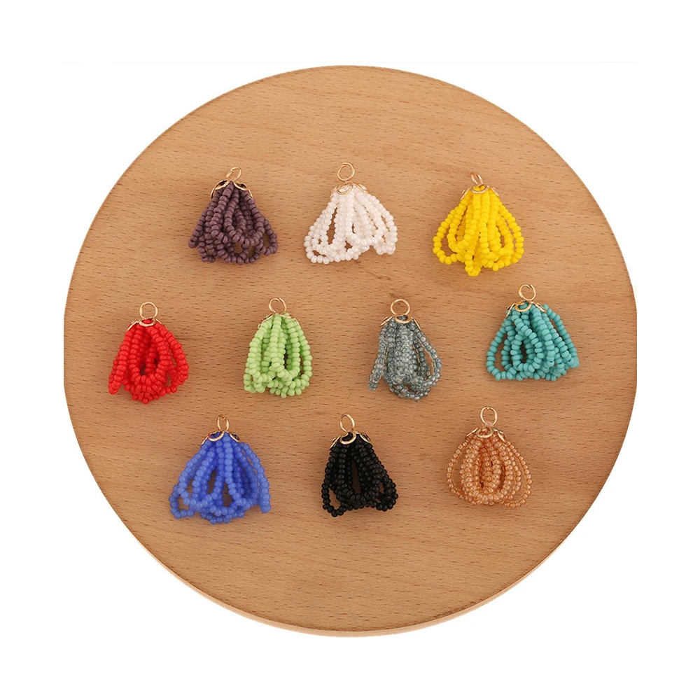 Jewelry Accessories Cordial Design 20Pcs 12*27MM Jewelry Accessories Hand Made Seed Bead Charms Flower Shape Earring Findings
Jewelry Accessories Cordial Design 20Pcs 12*27MM Jewelry Accessories Hand Made Seed Bead Charms Flower Shape Earring Findings