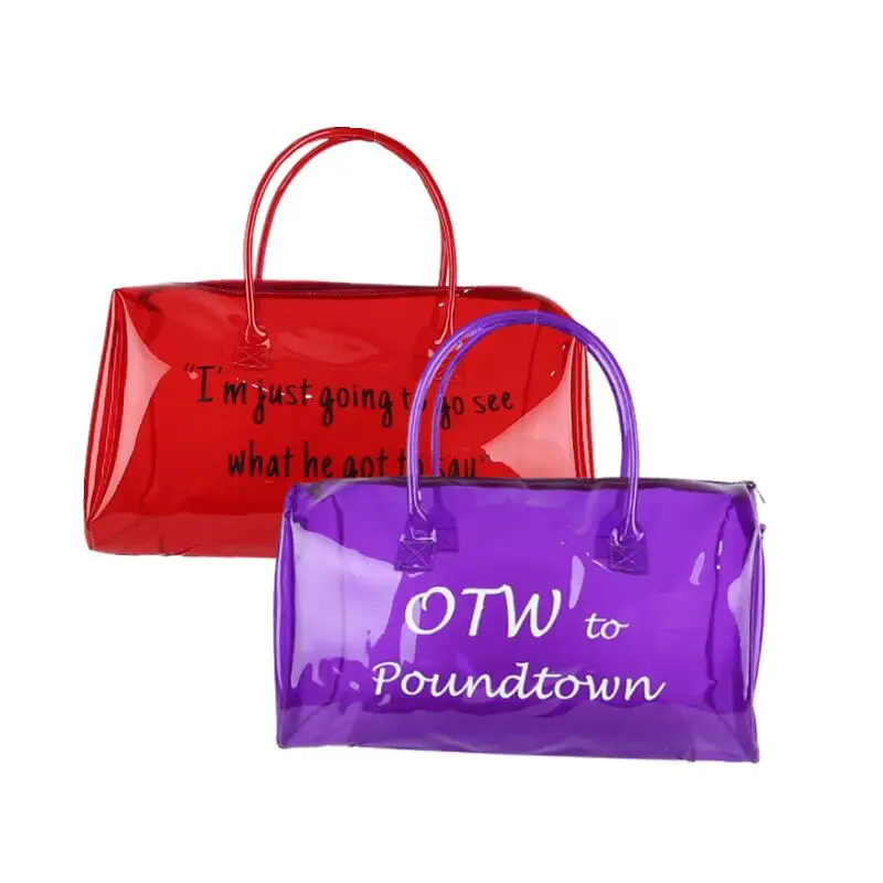 Wholesale womens spend a night bag custom travel waterproof colorful transparent duffle bag pvc clear duffle bag
Wholesale womens spend a night bag custom travel waterproof colorful transparent duffle bag pvc clear duffle bag