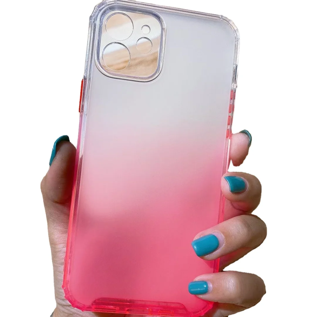 For iphone 12 pro mobile phone case Gradient color TPU soft shell silicone shell anti-drop transparent cover, 10colors
For iphone 12 pro mobile phone case Gradient color TPU soft shell silicone shell anti-drop transparent cover, 10colors
