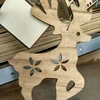 factory christmas ornament hanging wooden crafts christmas snowflake