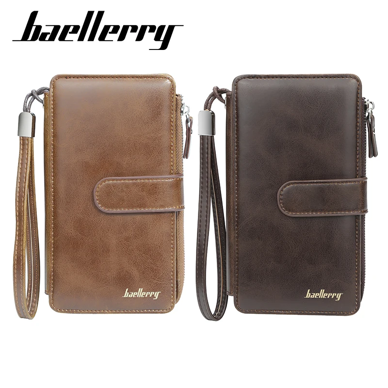 Wholesale Baellerry Men Long Leather Wallet Large Capacity Card Cash Holder Men Phone Bag Wallet, Brown
Wholesale Baellerry Men Long Leather Wallet Large Capacity Card Cash Holder Men Phone Bag Wallet, Brown