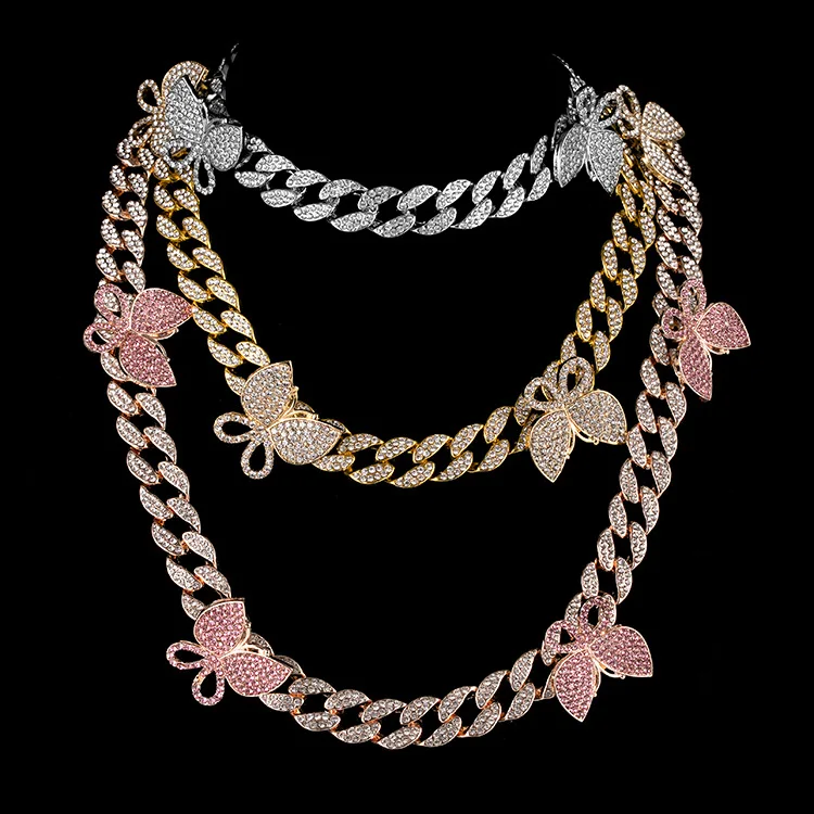Hip hop punk miami diamond butterfly cuban link necklace cuban necklace cuban link bracelet
Hip hop punk miami diamond butterfly cuban link necklace cuban necklace cuban link bracelet