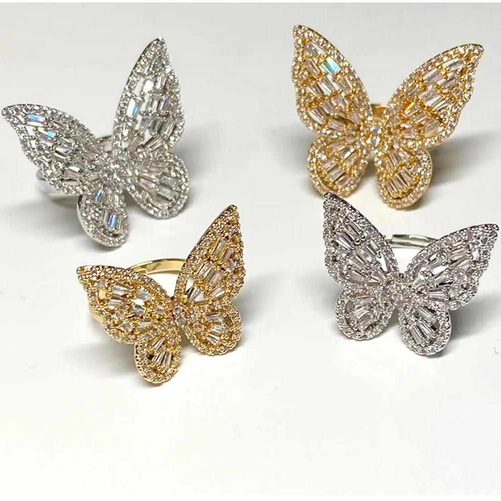 korean fashion brass 18k gold plated aaa cubic zirconia butterfly adjustable ring jewelry women, Silver and gold
korean fashion brass 18k gold plated aaa cubic zirconia butterfly adjustable ring jewelry women, Silver and gold