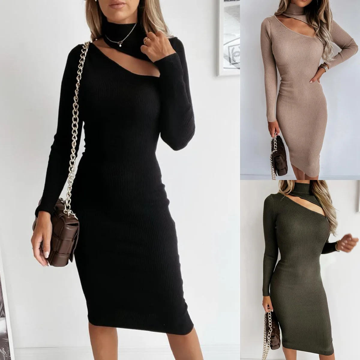 factory wholesale sexy Slim Fit Knit Dress Sexy Off Shoulder Long Sleeve polyester Dresses women
factory wholesale sexy Slim Fit Knit Dress Sexy Off Shoulder Long Sleeve polyester Dresses women