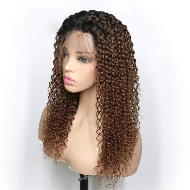 Deep Curly Ombre Brown Colored Glueless 13x4 Middle Part Lace Human Hair Wigs 150% Pre Plucked With Baby Hair For Women
Deep Curly Ombre Brown Colored Glueless 13x4 Middle Part Lace Human Hair Wigs 150% Pre Plucked With Baby Hair For Women
