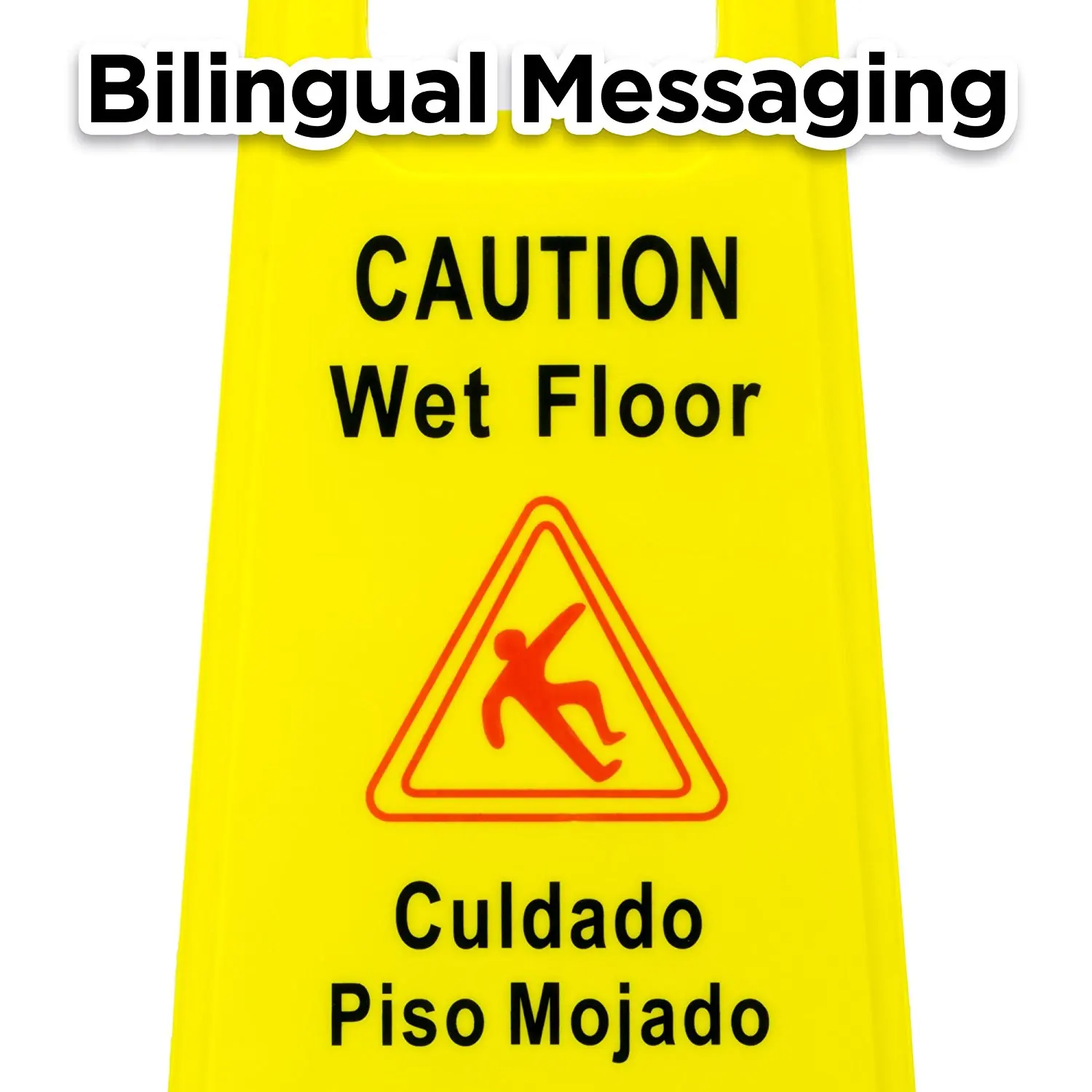 Yellow Plastic A Shape Caution Wet Floor Warning Sign Board