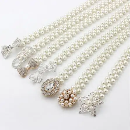 Elegant Women Pearl Belt Waist Belt Elastic Buckle Pearl Chain Belt Female Girls Dress Crystal Strap
Elegant Women Pearl Belt Waist Belt Elastic Buckle Pearl Chain Belt Female Girls Dress Crystal Strap