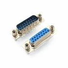 DB15/VGA female / male harpoon with fixed feet with screws / rivet harpoon DP15 serial port double row 15 pin