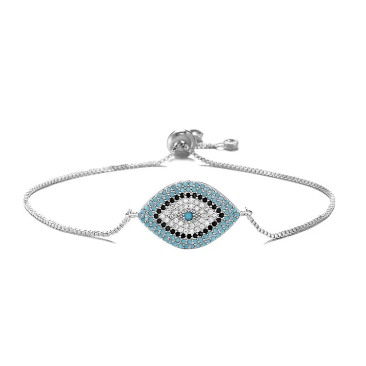 High Quality Copper Micro Paved Zircon Evil Eyes Bracelet For Women Adjustable Bracelets Gifts, 6 colors
High Quality Copper Micro Paved Zircon Evil Eyes Bracelet For Women Adjustable Bracelets Gifts, 6 colors