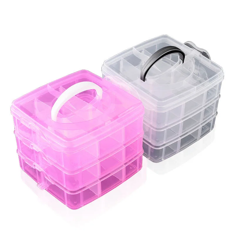 Three-layer Plastic Storage Box Transparent Removable Cosmetic Case Hair Accessories Small Nail Art Jewelry Box
Three-layer Plastic Storage Box Transparent Removable Cosmetic Case Hair Accessories Small Nail Art Jewelry Box