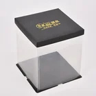 Custom Wedding Cardboard Paper for Chocolate Cake Packaging Box with Ribbon