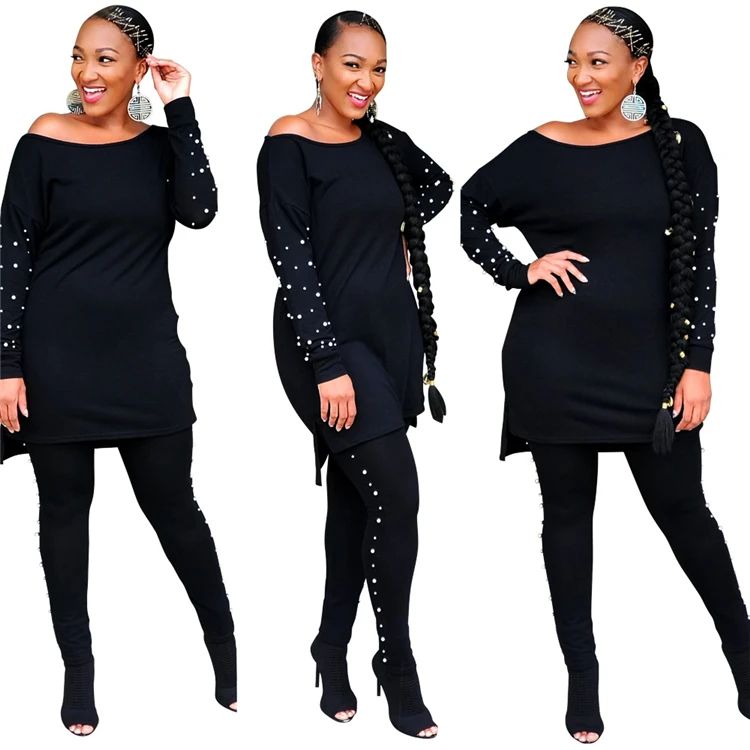 Y1395- plus size women clothing long sleeve beading pants suit women outfits two piece set, Picture shown
Y1395- plus size women clothing long sleeve beading pants suit women outfits two piece set, Picture shown