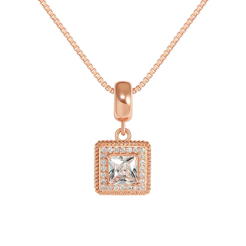Sweet Fashion Jewelry S925 Sterling Silver Geometric Pendant Necklace Crystal Zircon S925 Silver Rectangle Charms Necklace
Sweet Fashion Jewelry S925 Sterling Silver Geometric Pendant Necklace Crystal Zircon S925 Silver Rectangle Charms Necklace