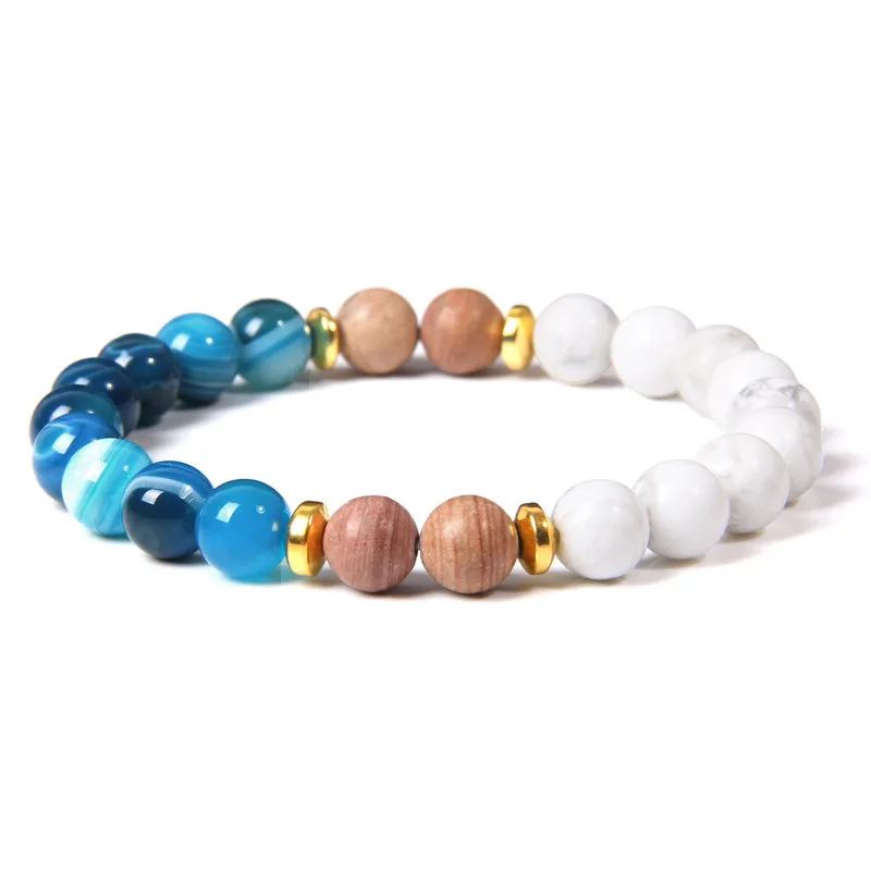 Drop Shipping Fashion Trendy Handmade 8MM Colorful Natural Howlite Stone Beads Bracelet Jewelry
Drop Shipping Fashion Trendy Handmade 8MM Colorful Natural Howlite Stone Beads Bracelet Jewelry