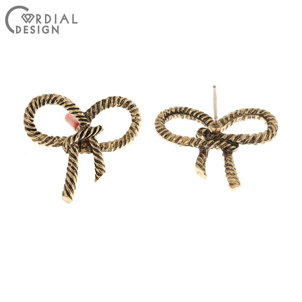 Jewelry Accessories Cordial Design 100Pcs 23*25MM Jewelry Accessories Bowknot Shape DIY Antique Gold Earrings Stud Jewelry Find
Jewelry Accessories Cordial Design 100Pcs 23*25MM Jewelry Accessories Bowknot Shape DIY Antique Gold Earrings Stud Jewelry Find