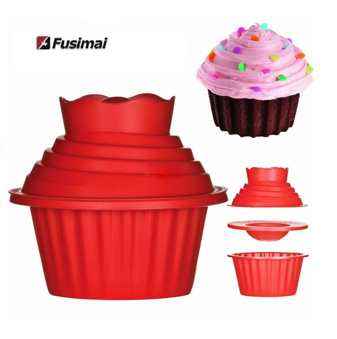 Fusimai Doughnut 3 Pack Giant Big Silicone Cupcake Cake Mould Top Cupcake Bake Set Baking Mold
Fusimai Doughnut 3 Pack Giant Big Silicone Cupcake Cake Mould Top Cupcake Bake Set Baking Mold