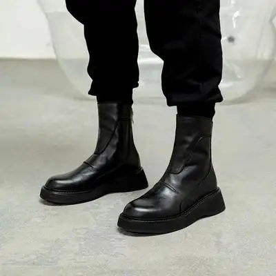 Women Winter PU Warm Zip Mid Calf Boots Leather Motorcycle Boots Women anti slip Platform Plush Flat Women Boots, Customized
Women Winter PU Warm Zip Mid Calf Boots Leather Motorcycle Boots Women anti slip Platform Plush Flat Women Boots, Customized