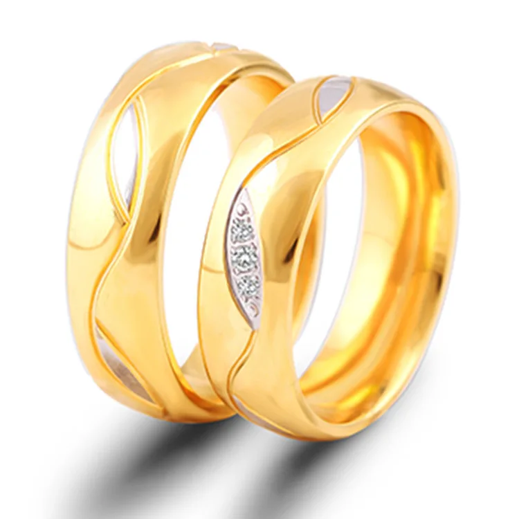 women engagement muslim ring wedding rings set gold womens stainless steel rings, Custom color
women engagement muslim ring wedding rings set gold womens stainless steel rings, Custom color
