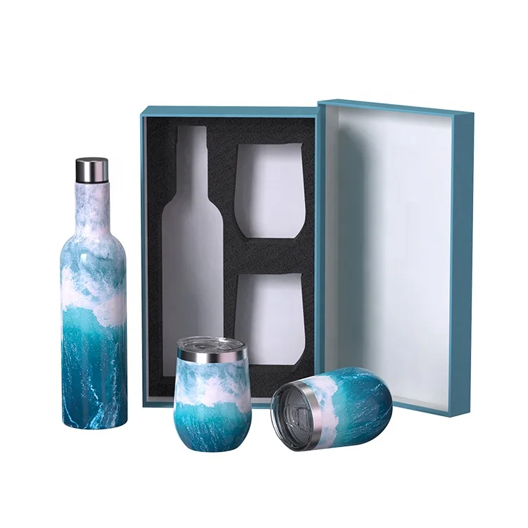 Valentine's Day Wine Chiller Gift Set, 2 stainless steel Vacuum Insulated Wine Glass Tumbler with Lid and 1wine bottles set, Customized color
Valentine's Day Wine Chiller Gift Set, 2 stainless steel Vacuum Insulated Wine Glass Tumbler with Lid and 1wine bottles set, Customized color