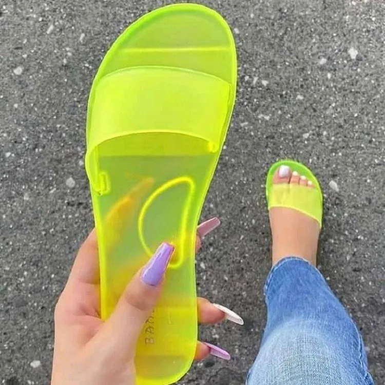 One-line crystal jelly transparent color fashion outdoor women's slippers transparent sexy fluorescent women sandles, Customized color
One-line crystal jelly transparent color fashion outdoor women's slippers transparent sexy fluorescent women sandles, Customized color