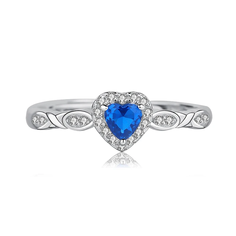 Delicate 925 Sterling Silver Love Heart Shaped Ring Blue Zircon Ring Droplet Zirconium Jewelry Adjustable Ring For Women
Delicate 925 Sterling Silver Love Heart Shaped Ring Blue Zircon Ring Droplet Zirconium Jewelry Adjustable Ring For Women
