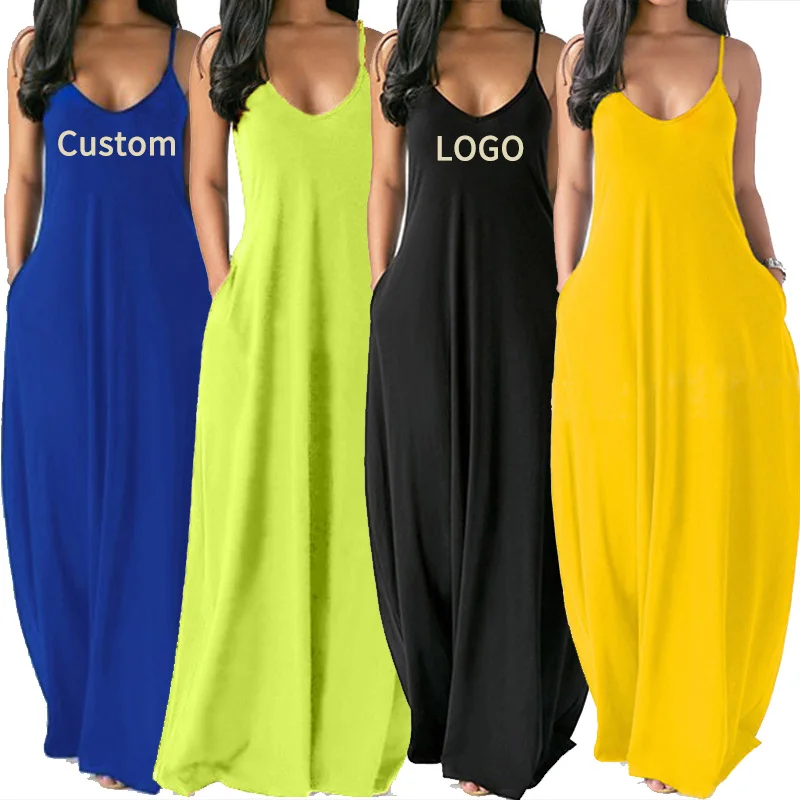 Custom LOGO 2021 Summer Dresses Plus Size Women Clothing Spaghetti Slip Sleeveless Casual Ladies Maxi Dresses, White/ivory
Custom LOGO 2021 Summer Dresses Plus Size Women Clothing Spaghetti Slip Sleeveless Casual Ladies Maxi Dresses, White/ivory