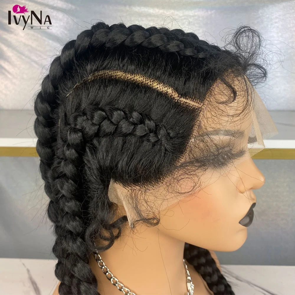 Hot Selling #1 Natural Four Braided Wig For Black Women 150% Density Braiding Hair Wigs With Baby Hair Lace Frontal Wig
Hot Selling #1 Natural Four Braided Wig For Black Women 150% Density Braiding Hair Wigs With Baby Hair Lace Frontal Wig