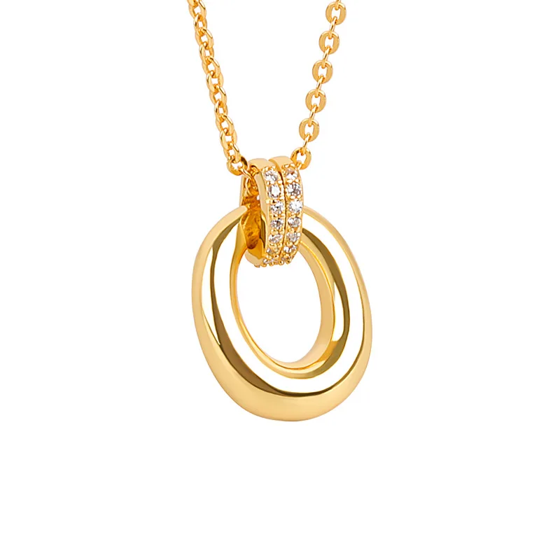 Simple fashion sterling silver gold plated custom Jewelry Geometric Zircon Round Pendant Necklace
Simple fashion sterling silver gold plated custom Jewelry Geometric Zircon Round Pendant Necklace