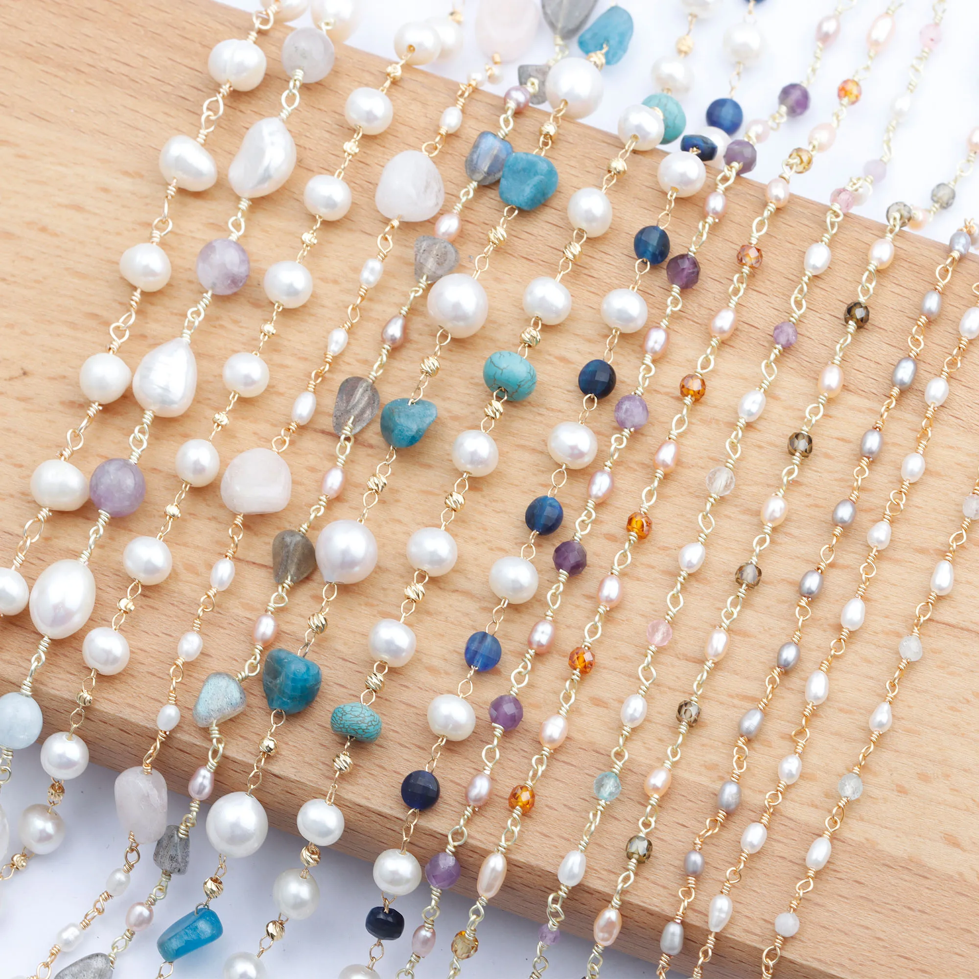 the most stylish 18k gold-plated chain necklace with natural pearl stone jewelry accessories,C80,5m / lot, Multi
the most stylish 18k gold-plated chain necklace with natural pearl stone jewelry accessories,C80,5m / lot, Multi