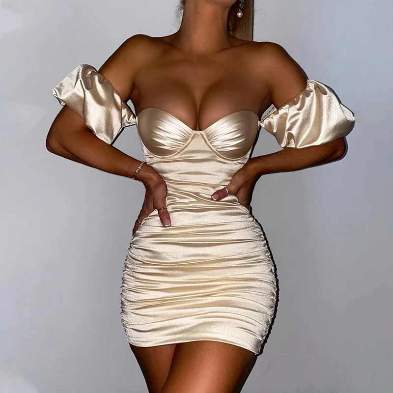 Off Shoulder Elegant Bandage Bodycon Mini Sexy Robes Club Party Dress Formal Para Fiestas Vestidos De Fiesta Satin Evening Dress
Off Shoulder Elegant Bandage Bodycon Mini Sexy Robes Club Party Dress Formal Para Fiestas Vestidos De Fiesta Satin Evening Dress