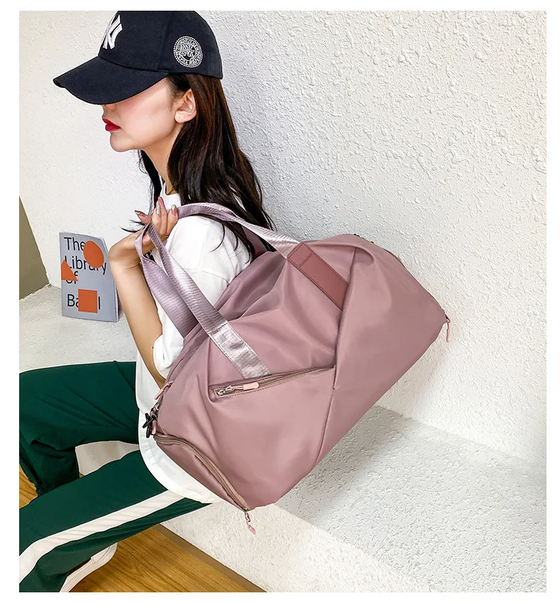 Customized logo waterproof outdoor training bag with shoe compartment pink sport travel women gym bag
Customized logo waterproof outdoor training bag with shoe compartment pink sport travel women gym bag