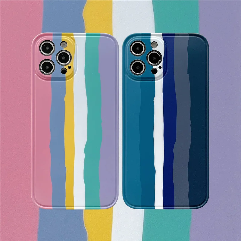 Korean Colorful Stripes Phone Case for Iphone 12 Mini 11 Pro Max 8 Plus7 X Xr Xs SE Soft Silicone Cover
Korean Colorful Stripes Phone Case for Iphone 12 Mini 11 Pro Max 8 Plus7 X Xr Xs SE Soft Silicone Cover