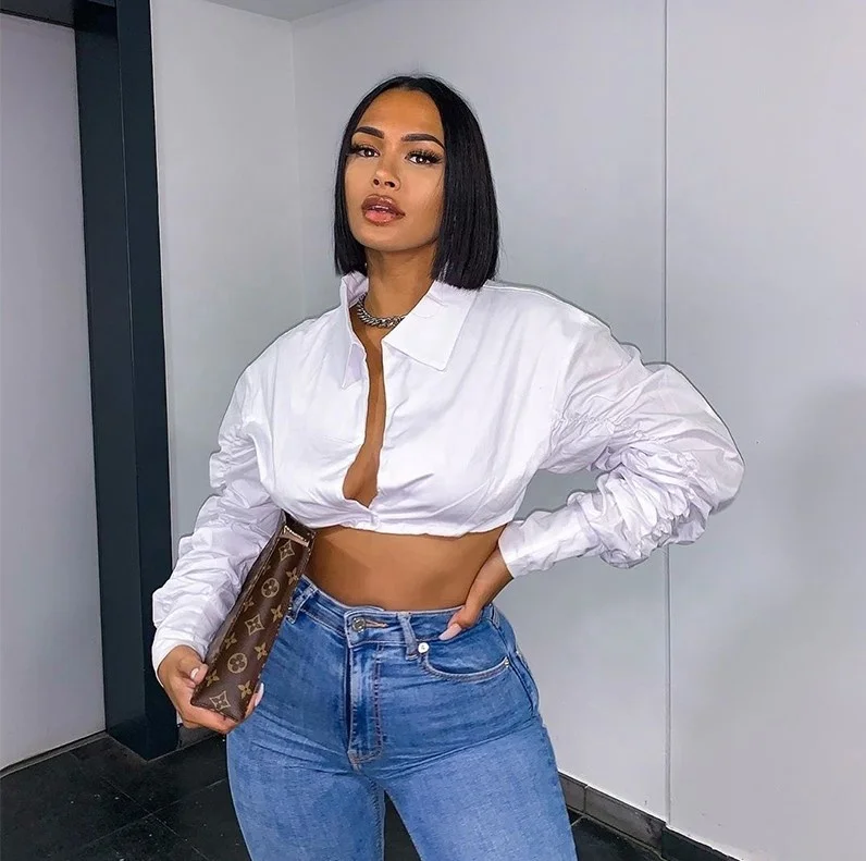 Silk Shirt Long Sleeve Shirt Women Casual Stacked White Tops V-Collar Fall Winter Fashion Streetwear
Silk Shirt Long Sleeve Shirt Women Casual Stacked White Tops V-Collar Fall Winter Fashion Streetwear