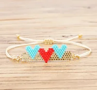 Fashionable punk simple lady beads jewelry loving heart handmade woven miyuki bracelet for women
Fashionable punk simple lady beads jewelry loving heart handmade woven miyuki bracelet for women