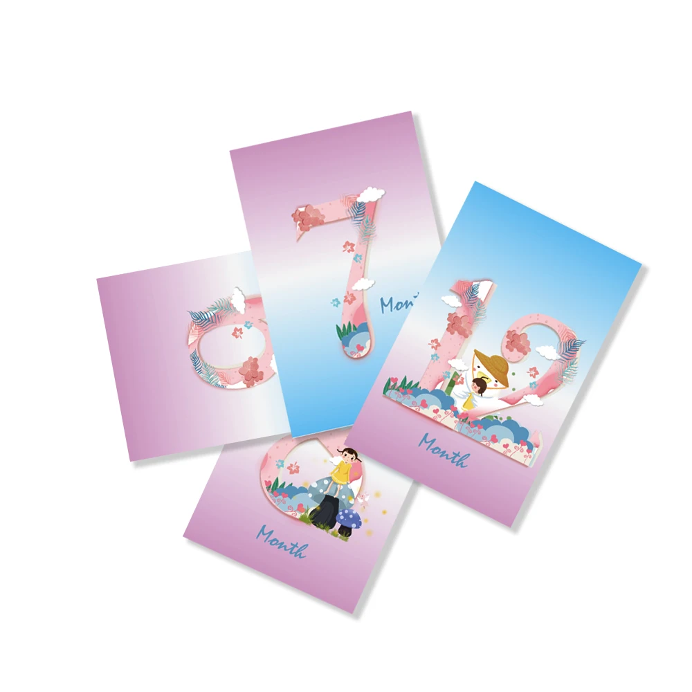product-Dezheng-Custom 4x6 Baby Shower Boys Girls Memorable Moment Milestone Cards-img